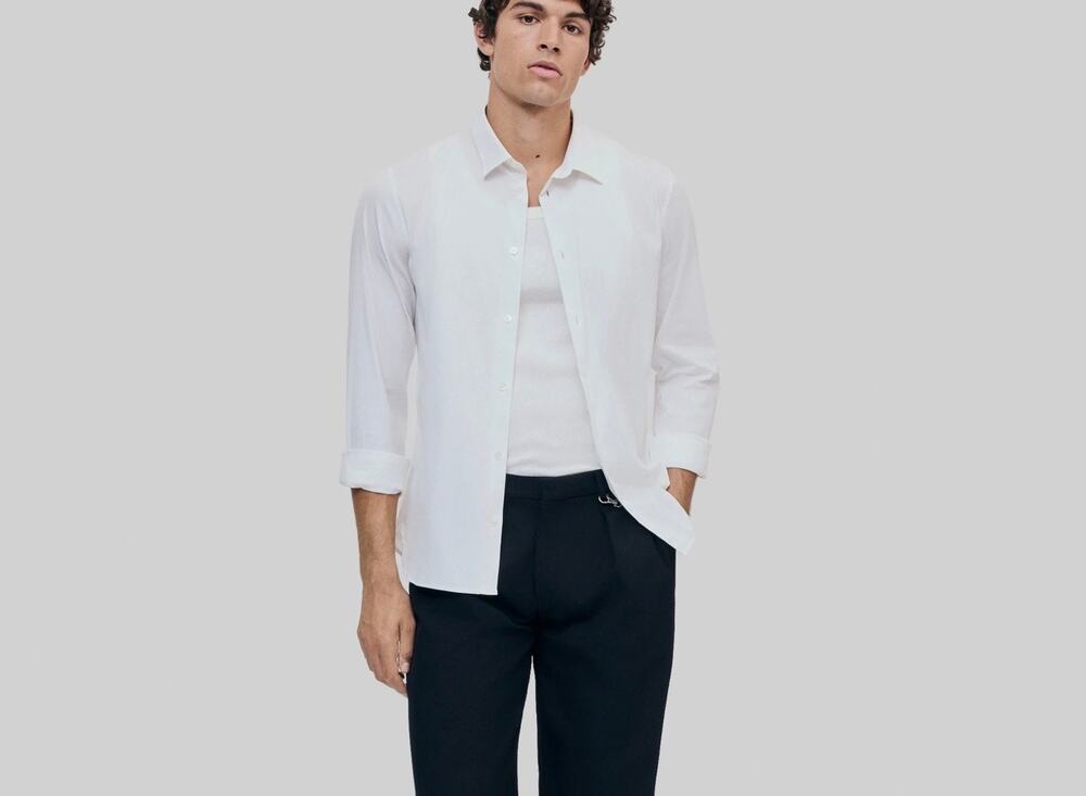 The Kooples FORMAL WHITE POPLIN SHIRT sz L